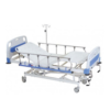 FIVE FUNCTIONAL MANUAL ICU BED WITH ABS PANEL AND COLLAPSIBLE RAILING & Castor Wheels