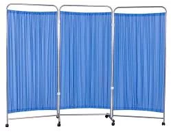 BEDSIDE SCREEN WITH CURTAIN (3 PANELS)