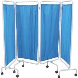 BEDSIDE SCREEN WITH CURTAIN (4 PANELS)