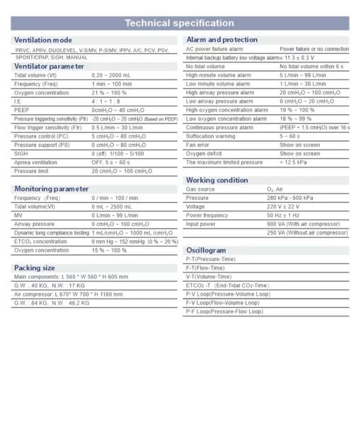 S1100 ICU Ventilator - Image 3